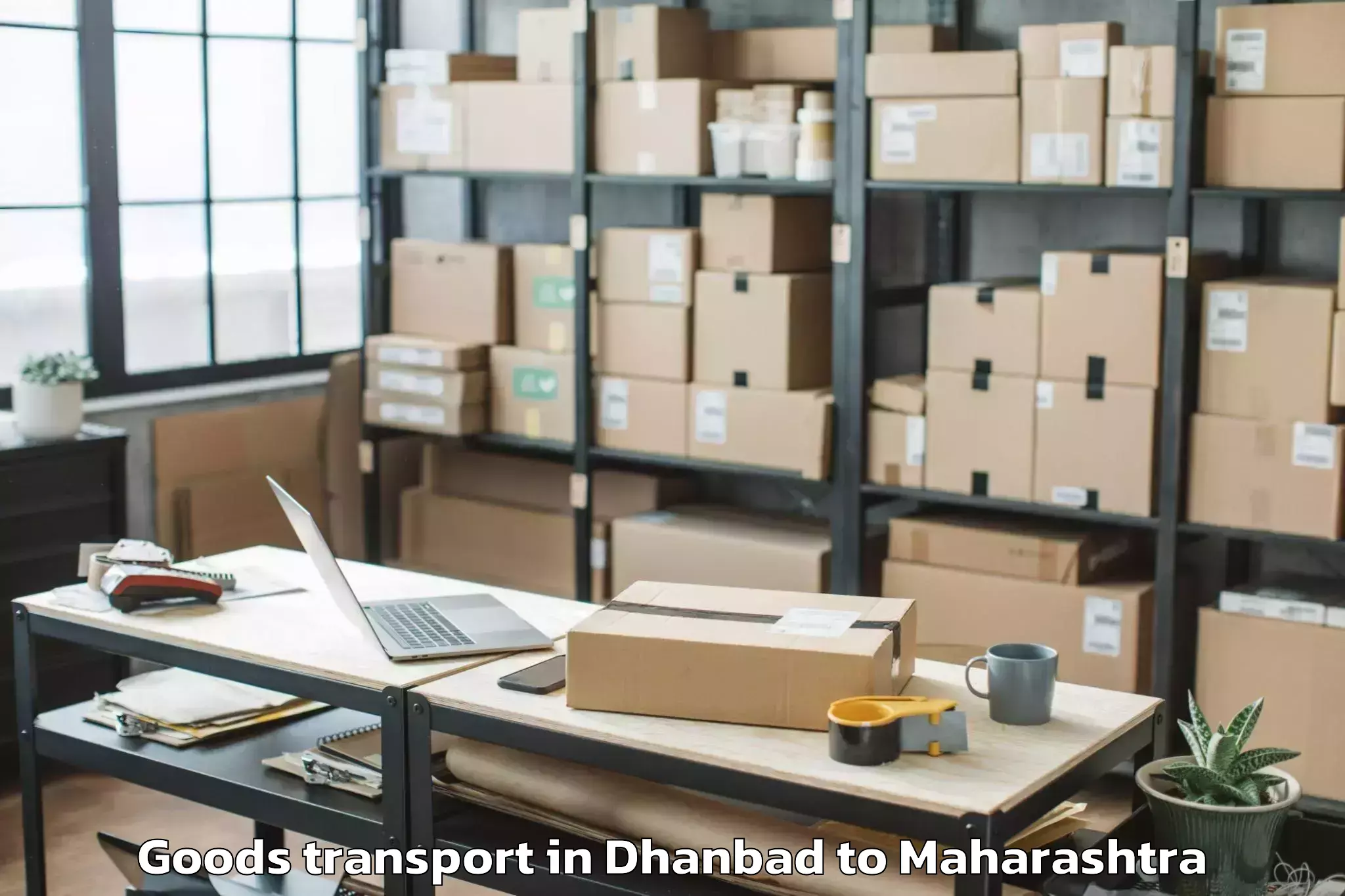 Discover Dhanbad to Mhasala Goods Transport